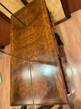 Mueble recibidor madera con espejo