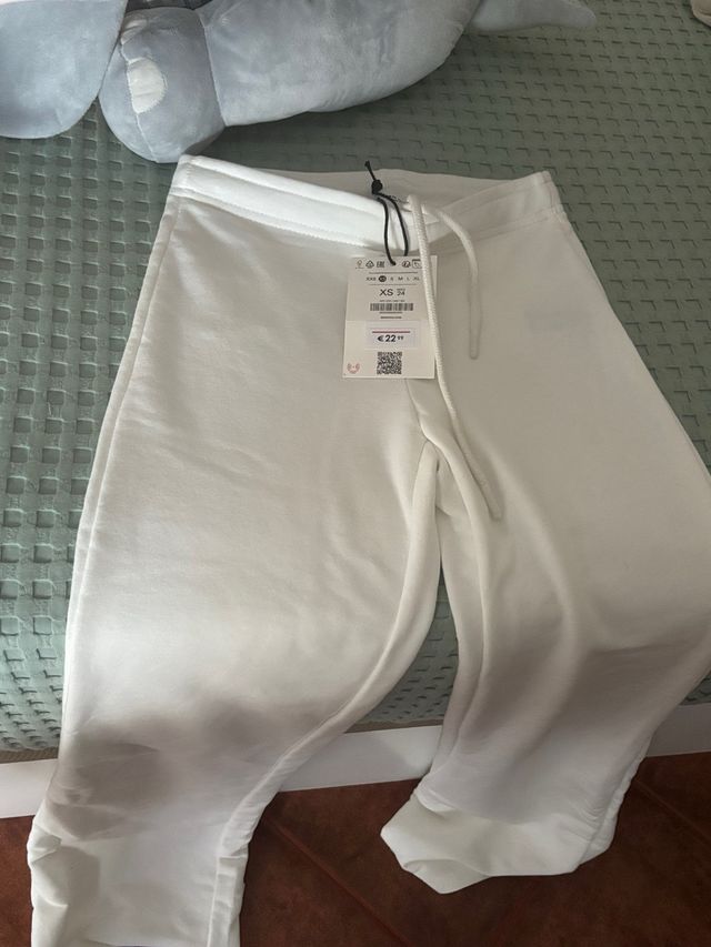 Pantalón blanco Bershka Talla XS