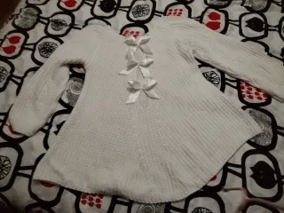 Jersey blanco mujer talla M