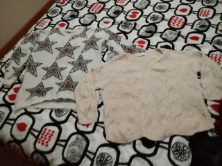 Jersey blanco mujer talla M