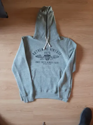 Sudadera con capucha verde Authentic Vintage