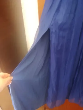 Vestido de fiesta azul largo