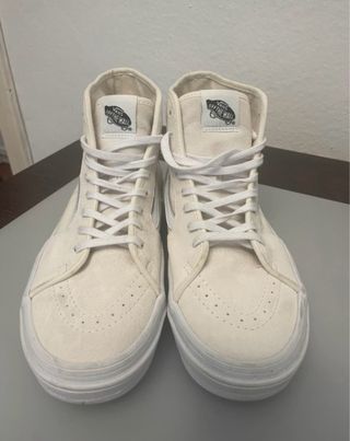 Zapatillas Vans Altas Crema Poco uso.