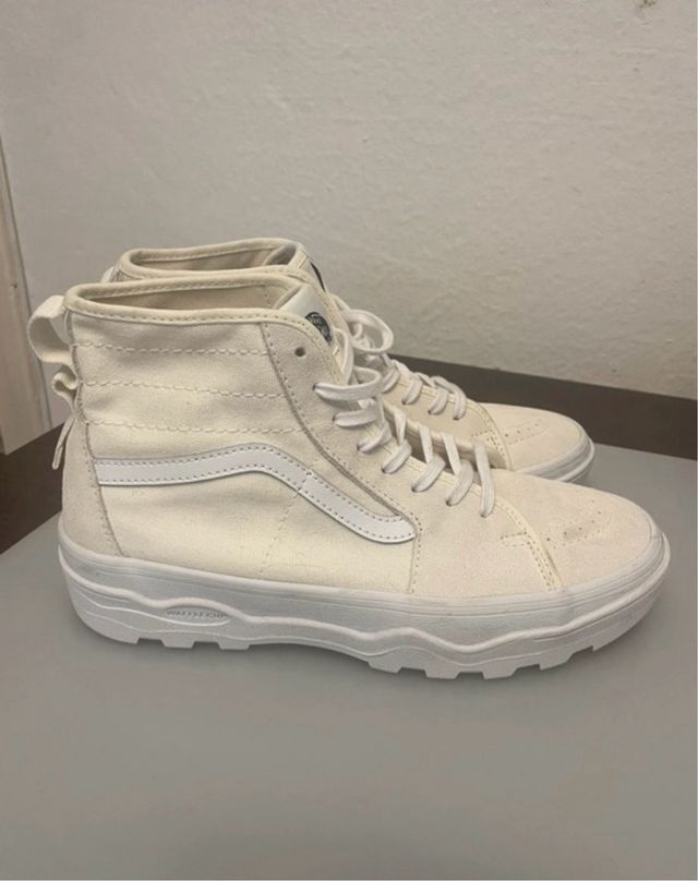 Zapatillas Vans Altas Crema Poco uso.