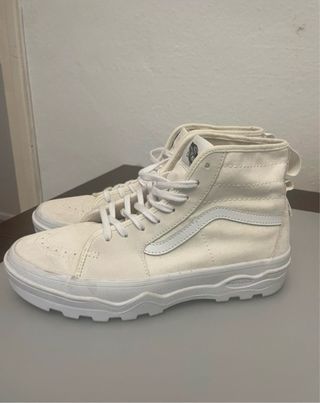 Zapatillas Vans Altas Crema Poco uso.