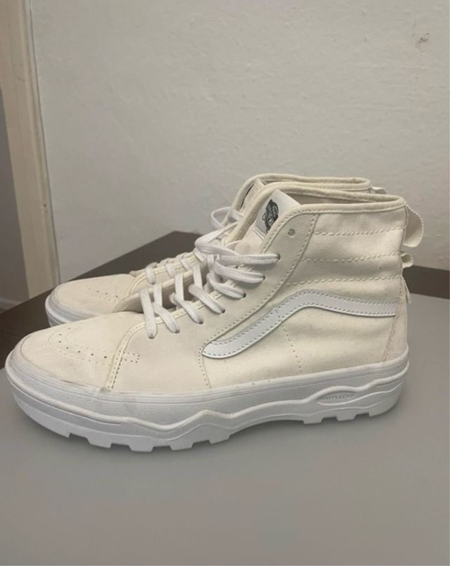 Zapatillas Vans Altas Crema Poco uso.