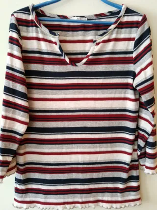 Jersey manga francesa rayas multicolor EDC XXL