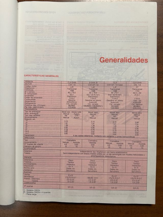 manual taller Ford escort-Orión 91