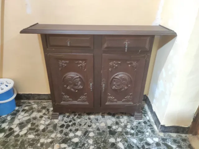 Aparador entradita madera con 2 cajones y puertas