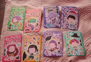 8 Pegatinas personajes anime