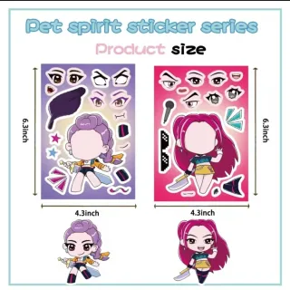 8 Pegatinas personajes anime