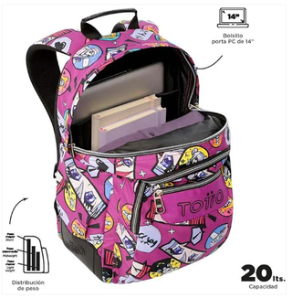 Mochila Totto Rayol Kitsune Nueva