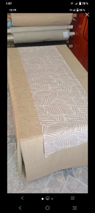 Ropa de mesa camilla beige