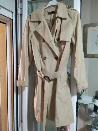 Gabardina mujer beige
