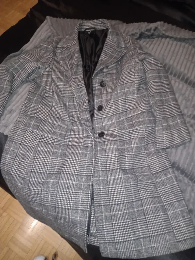 Cappotto OVS a quadri grigio taglia xl