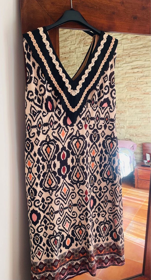 Vestido estampado V-neck