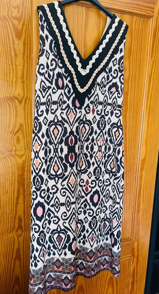 Vestido estampado V-neck