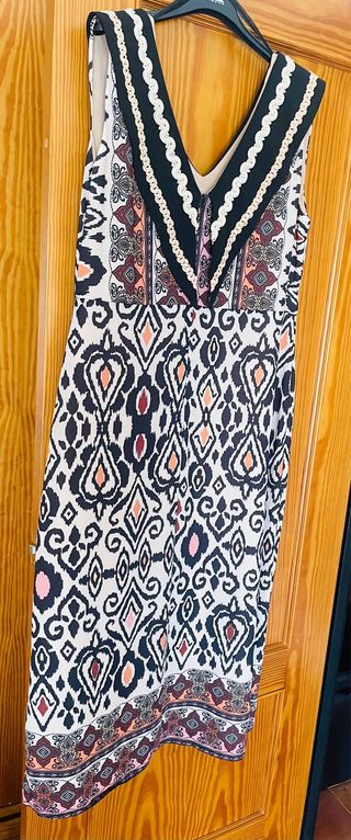 Vestido estampado V-neck