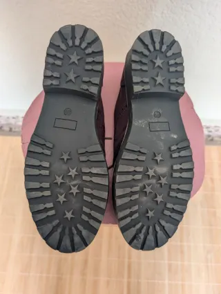 Mocasines burdeos con cordones