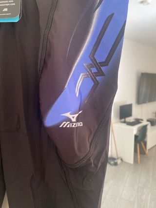 Mallas 3/4 Mizuno Negras y Azules Talla L