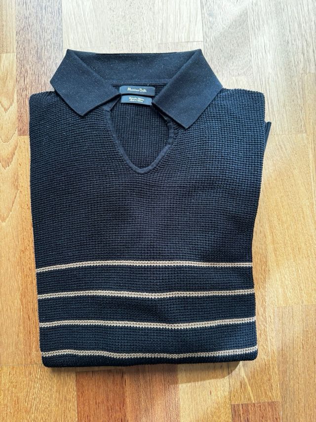 Polo Massimo Dutti rayas manga larga