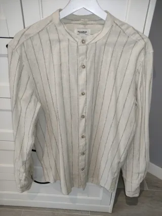 Camisa Pull&Bear cuello mao rayas M