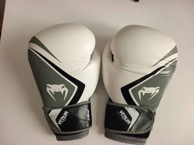 Guantes Boxeo Venum 16oz Blancos/Grises