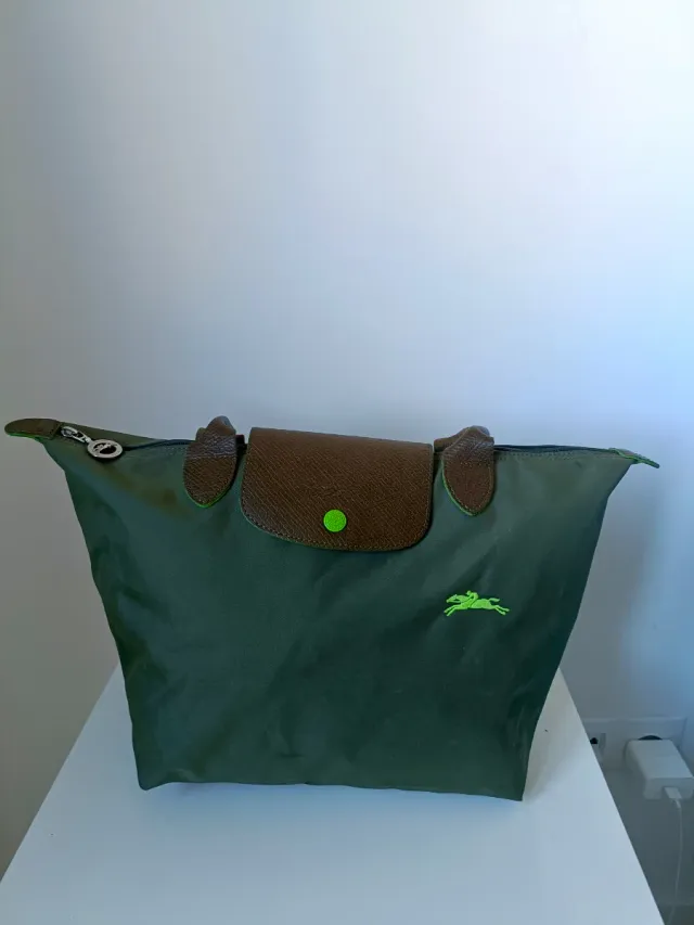Bolso Longchamp Verde y Marrón
