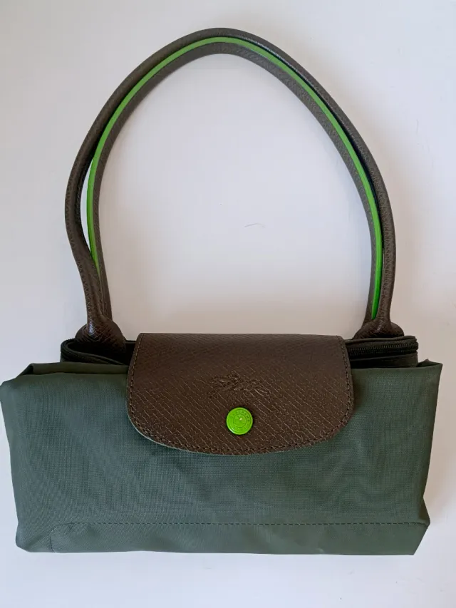 Bolso Longchamp Verde y Marrón