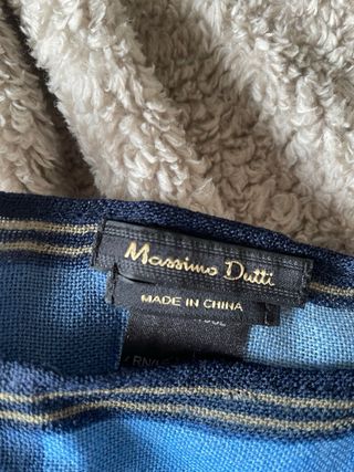 Bufanda Massimo Dutti Azul Rayas