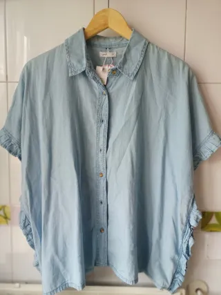 Camisa vaquera mujer amplia