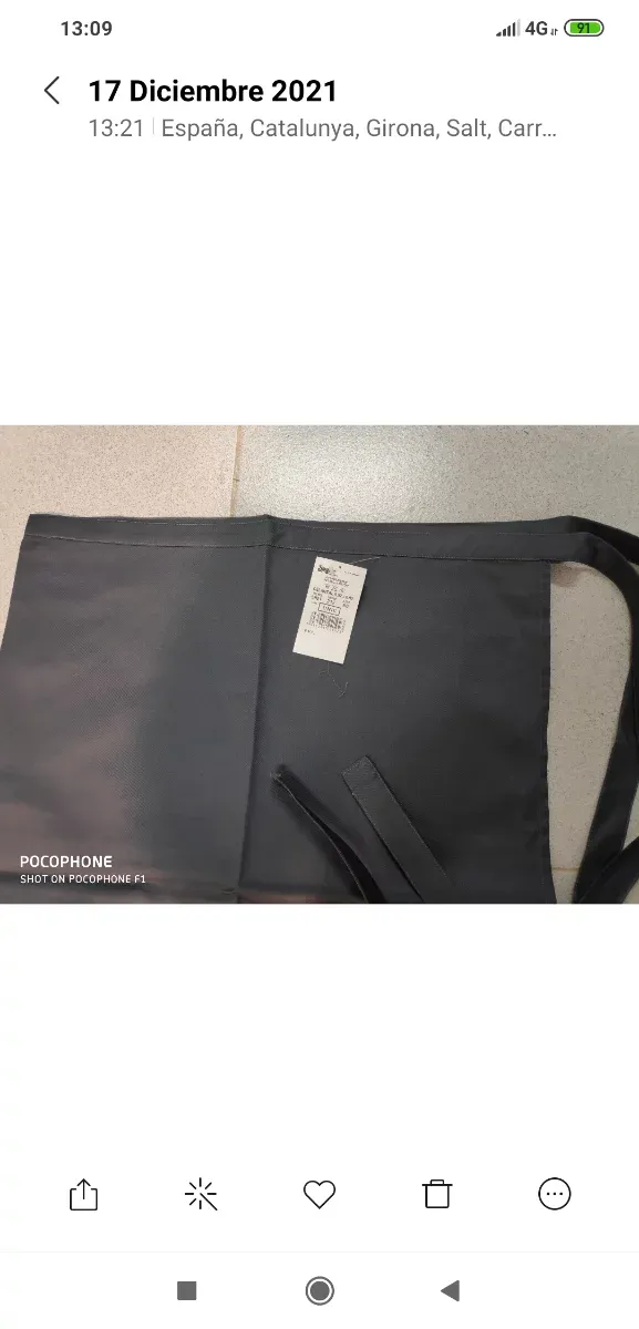 Delantal Francés Sager Gris