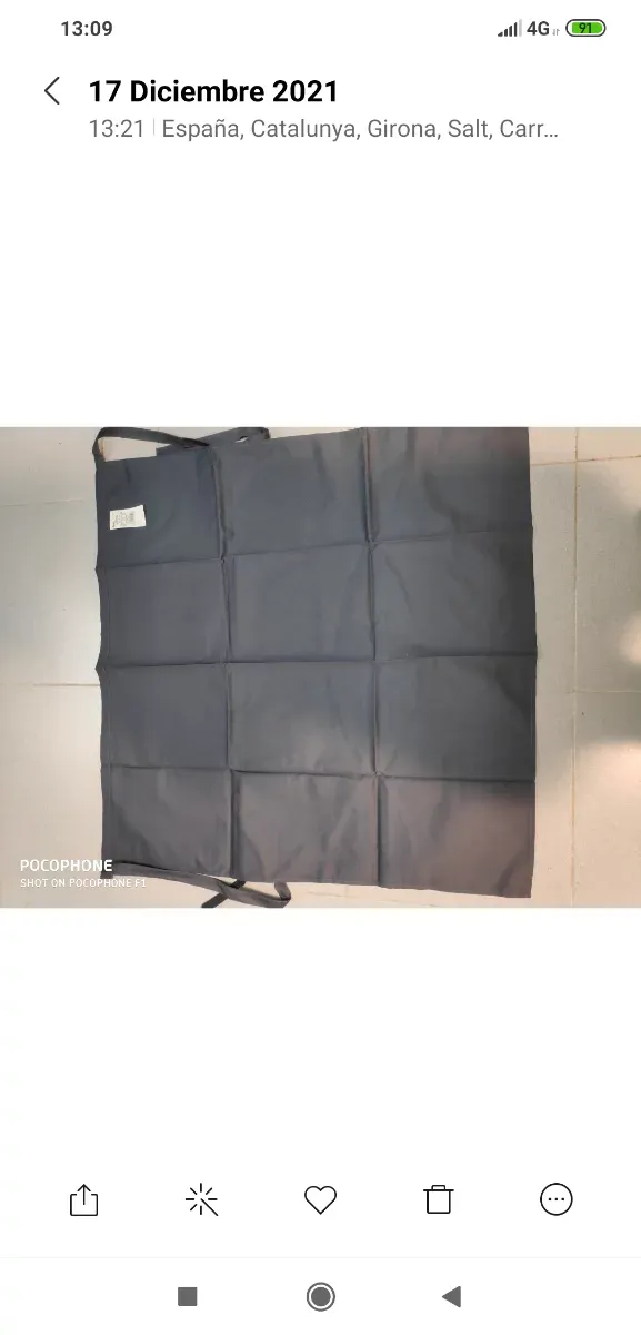 Delantal Francés Sager Gris