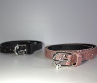 Cintura bambina glitter rosa e nera