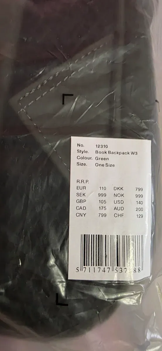 Mochila marca RAINS Impermeable Unisex