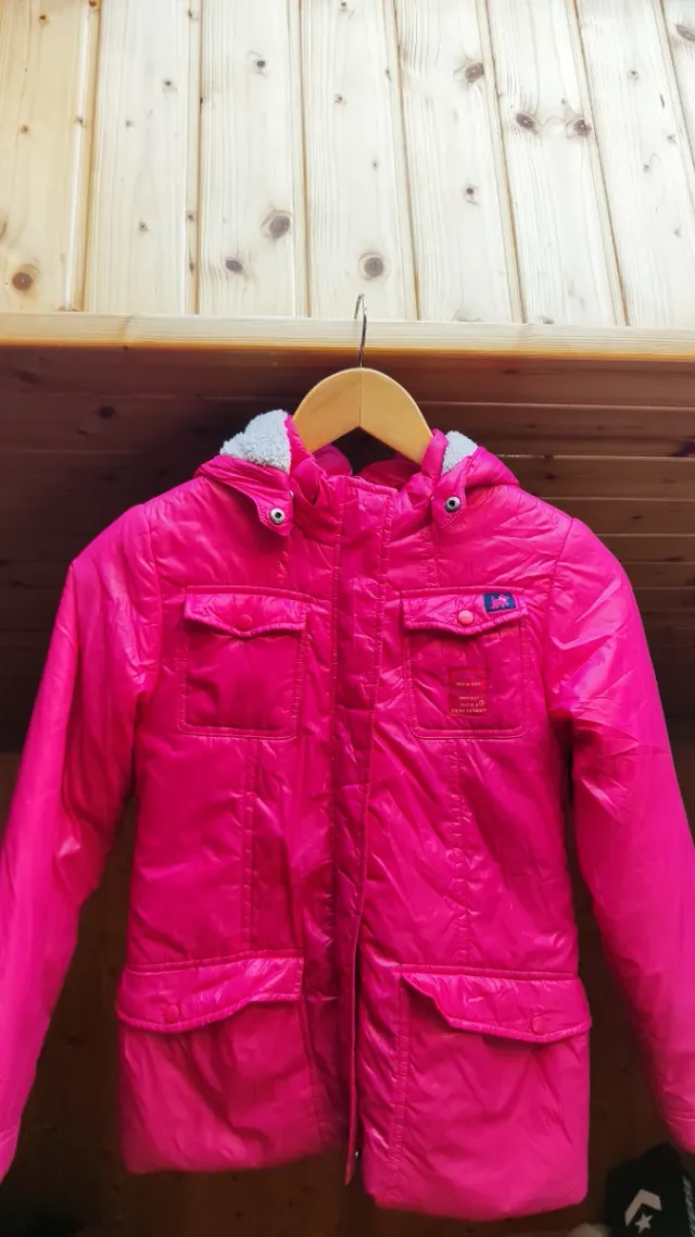 Cazadora niña rosa forrada, marca Chipie, talla 10