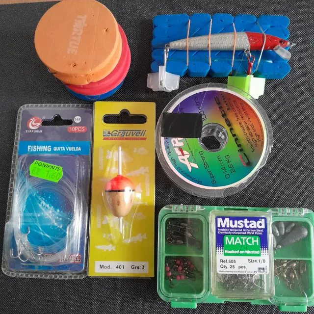 Lote 2 cañas y carretes pesca