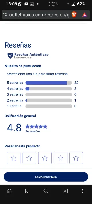 Zapatillas Asics Gel-Sonoma 15-50 Talla 42.5