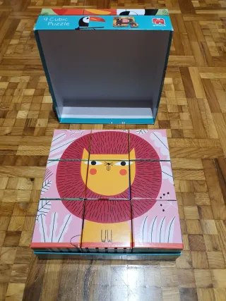 Juego Puzzle 9 cubos animales Goula, Jumbo