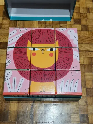 Juego Puzzle 9 cubos animales Goula, Jumbo