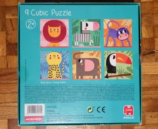 Juego Puzzle 9 cubos animales Goula, Jumbo
