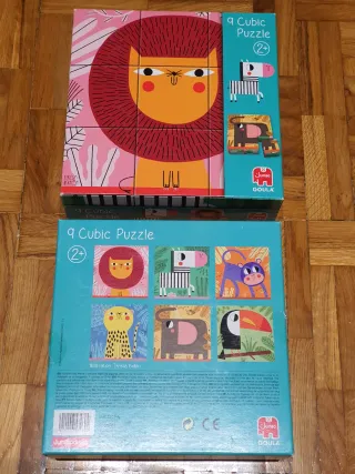 Juego Puzzle 9 cubos animales Goula, Jumbo