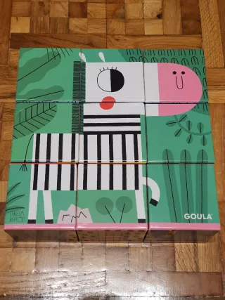 Juego Puzzle 9 cubos animales Goula, Jumbo