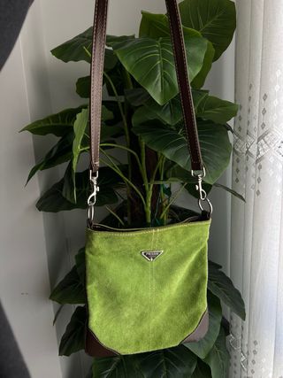 Bolso Prada Verde y Marrón de piel