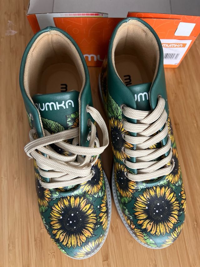 Botines Mumka Girasoles Nuevos Talla 38