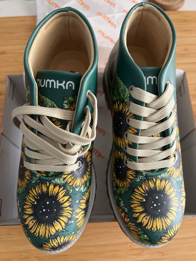 Botines Mumka Girasoles Nuevos Talla 38