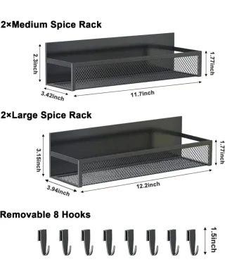 Estante Magnético Cocina 4 Piezas