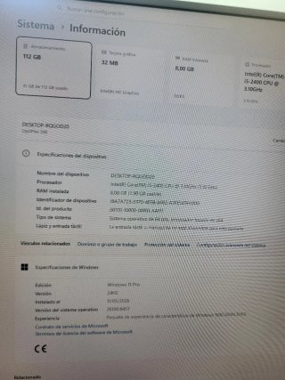Ordenador Dell i5-2400 120gb SSD