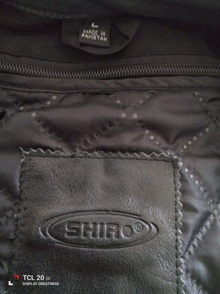 Cazadora de cuero Shiro Talla L