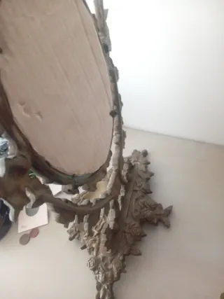 Espejo Tocador Antiguo Dorado